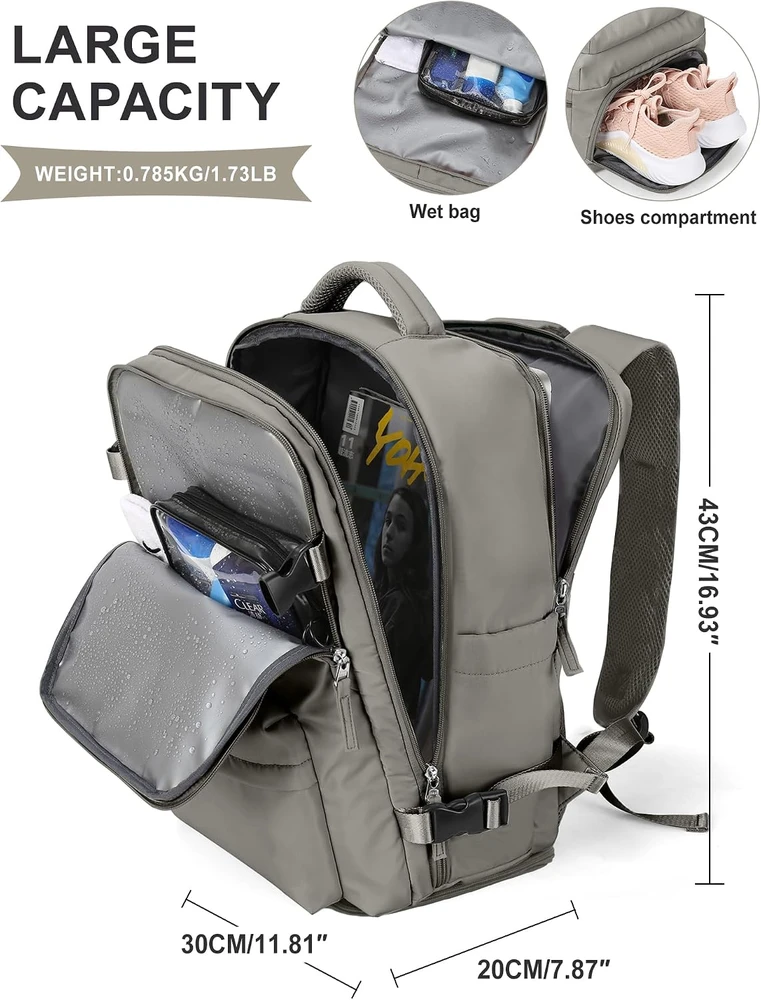 SZLX kelioninė rankinio bagažo kuprinė 40 × 25 × 20 cm su USB prievadu