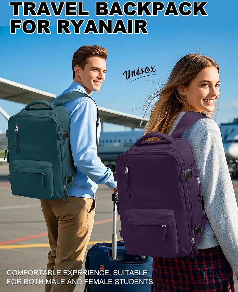 SZLX kelioninė rankinio bagažo kuprinė 40 x 25 x 20 cm su USB jungtimi