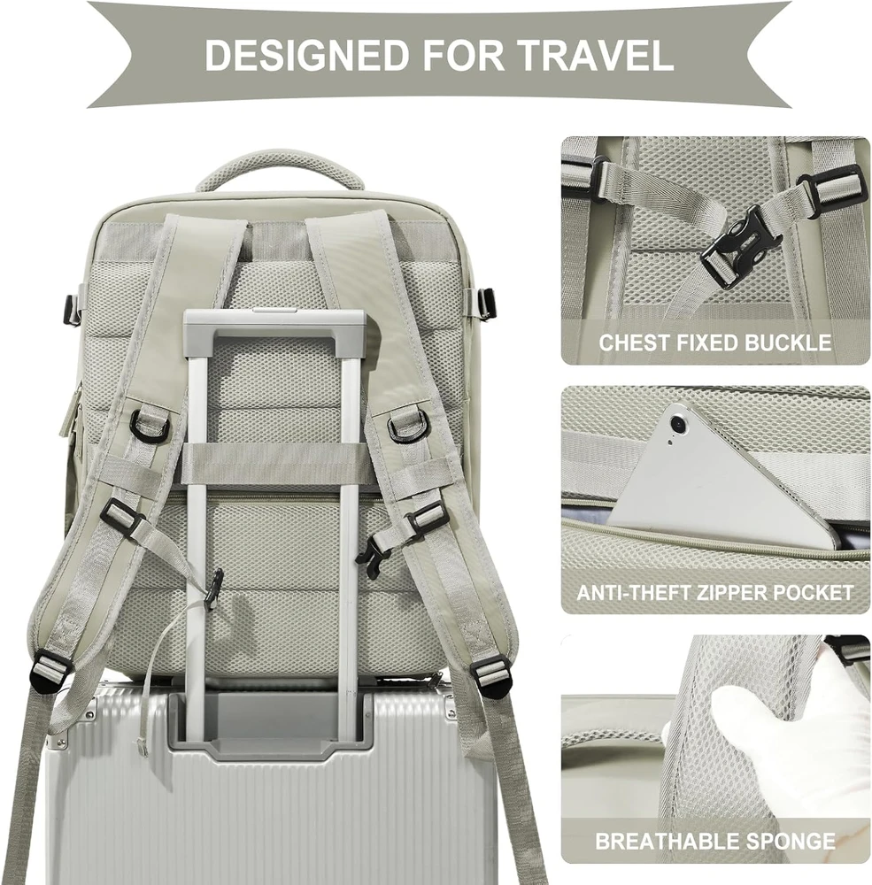 SZLX rankinio bagažo kuprinė su USB prievadu, 33,6 l, 45 × 36 × 20 cm, poliesteris, 3611