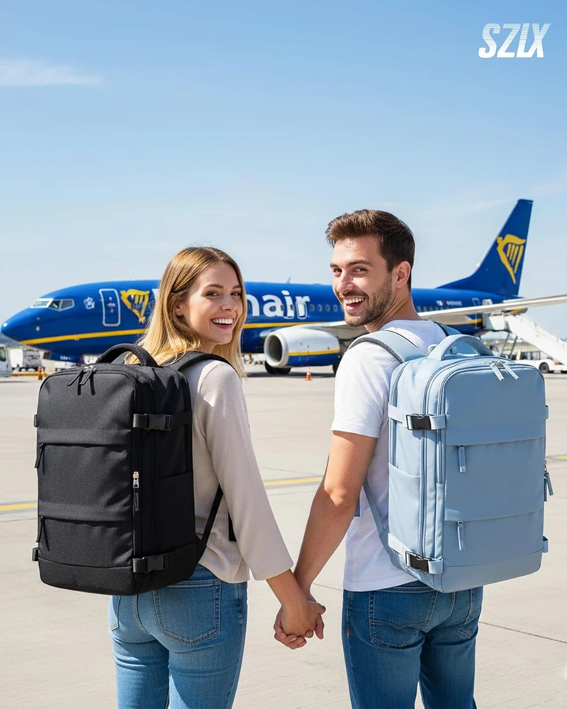 SZLX rankinio bagažo kuprinė su vakuumine kompresija su pompa 40 × 30 × 20 cm, tinkama Ryanair ir Wizz Air