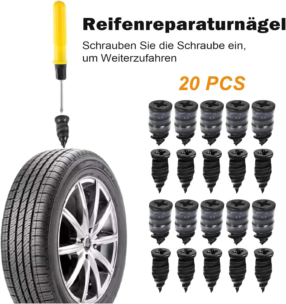 TAKONE padangų remonto vinys, 20 vnt., 5.8 ir 6,5 mm, ZK0040