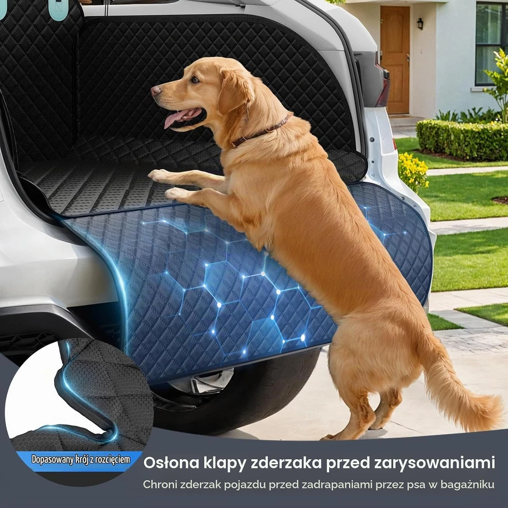 Tapizado automobilio bagažinės uždangalas šunims SUV 135 × 200 cm Oxford 600D OD-K