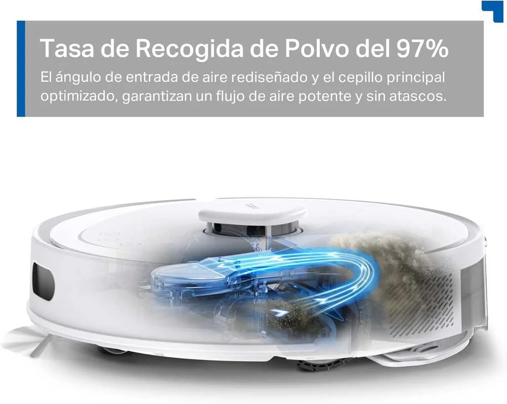 TP-LINK „Hyper Suction Robot“ dulkių siurblys ir šluostė | Tapo RV30 Max Plus | Wet&Dry | 2600 mAh | Dulkių talpa 3 L | 5300 Pa | Juodas