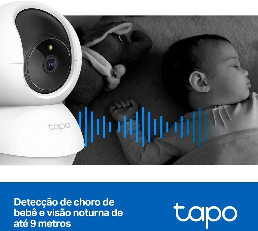TP-LINK Pan/Tilt namų apsaugos WiFi kamera su dienos/nakties vaizdu, 1080p FHD, Micro SD kortelių talpa iki 128 GB, H.264 vaizdo įrašas, 360/114 žiūrėjimo kampas.