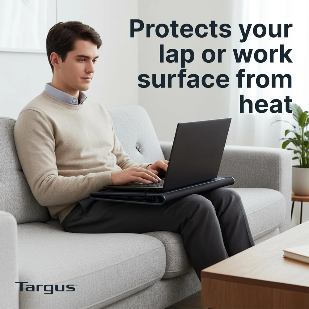 Targus | Notebook Cooling Pad iki 17” | 319 x 380 x 54 mm | 950 g | Juodas/Pilkas