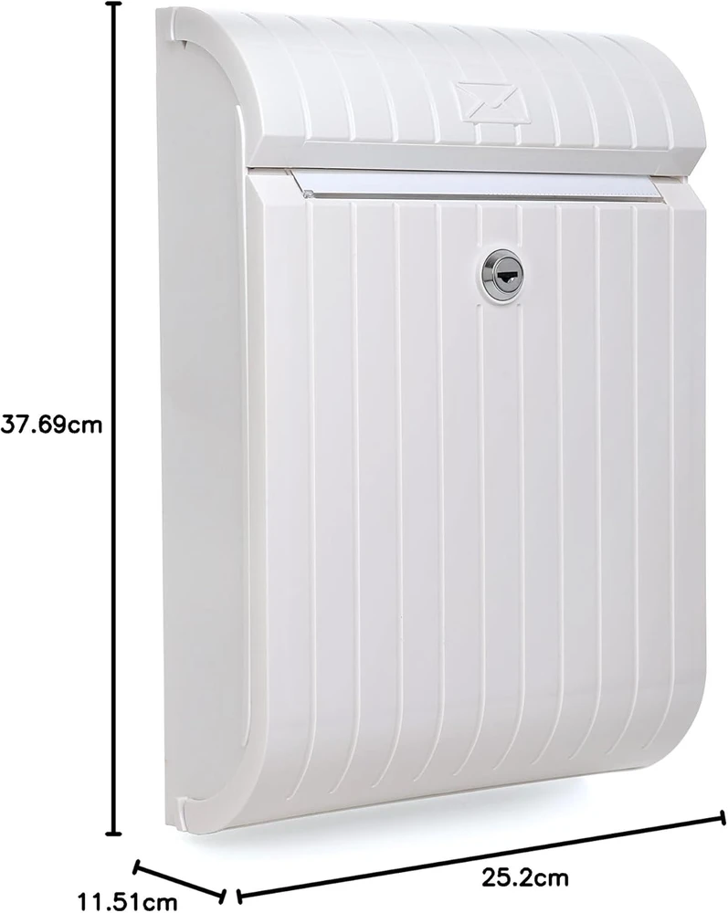 TATAY Piccolo sieninė pašto dėžutė iš ABS plastiko, 6 l, balta, 0044007