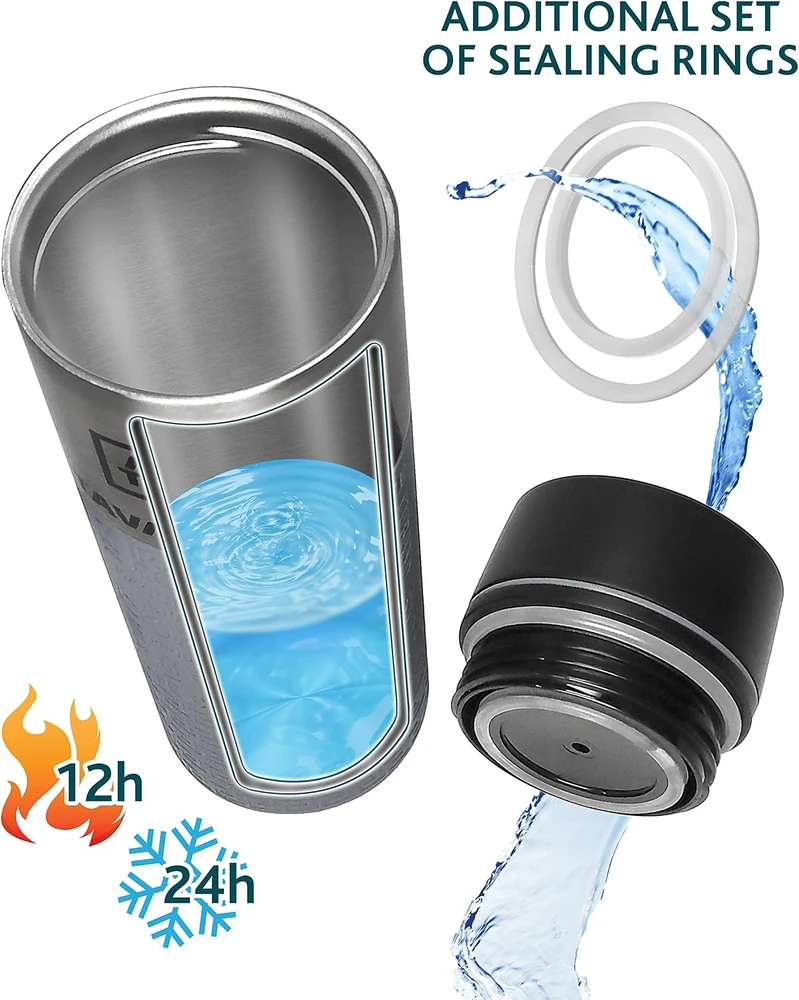 TAVIALO termopuodelis 380 ml iš nerūdijančiojo plieno, dvigubų sienelių, sandarus