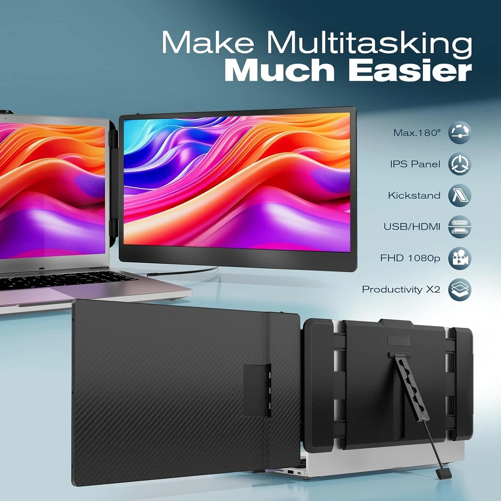 Teamgee nešiojamasis papildomas monitorius 14 col. FHD IPS USB-C HDMI S1