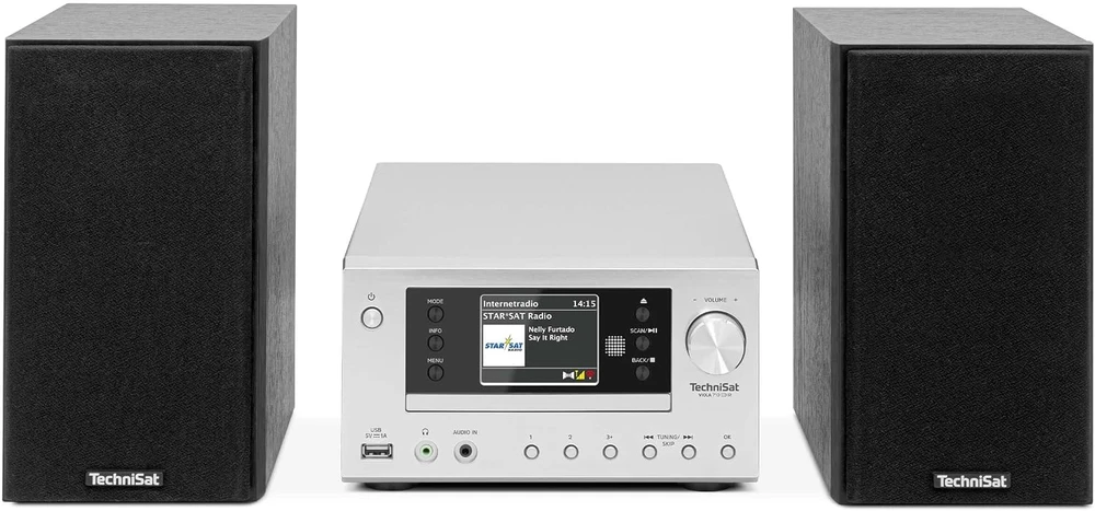 Muzikinis centras TechniSat Hi-Fi sistema VIOLA 710 CD IR su DAB+, interneto radiju ir CD grotuvu