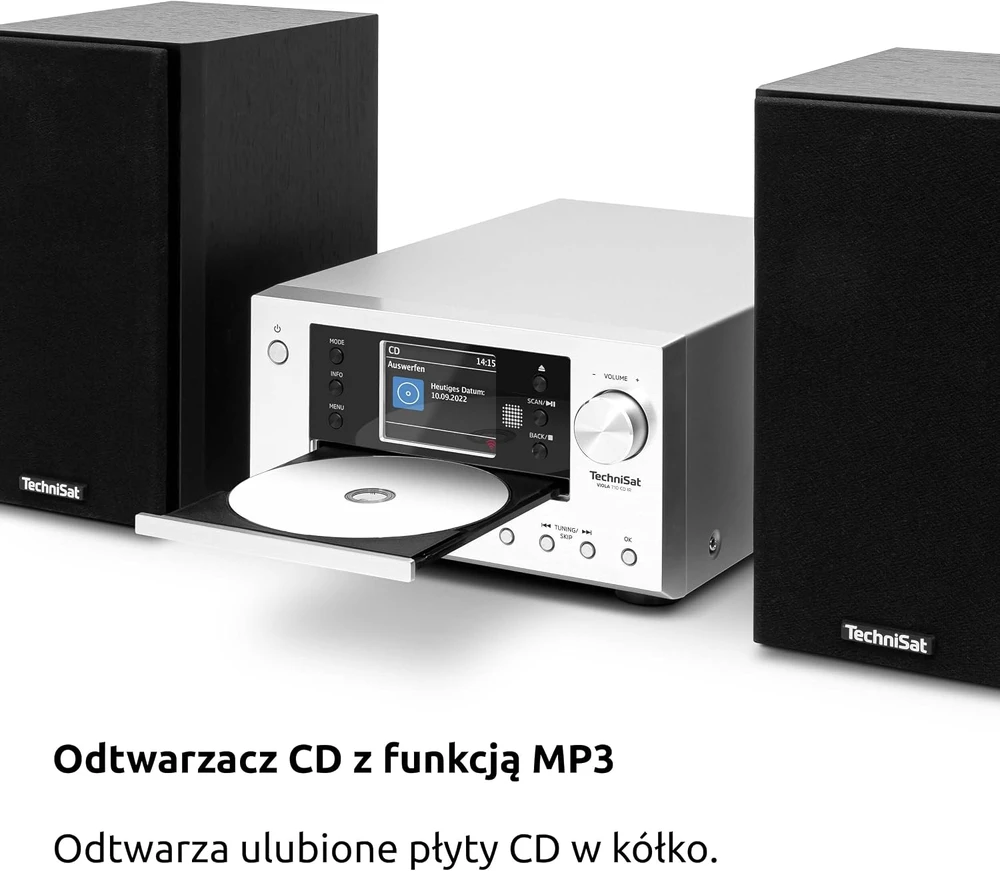 Muzikinis centras TechniSat Hi-Fi sistema VIOLA 710 CD IR su DAB+, interneto radiju ir CD grotuvu