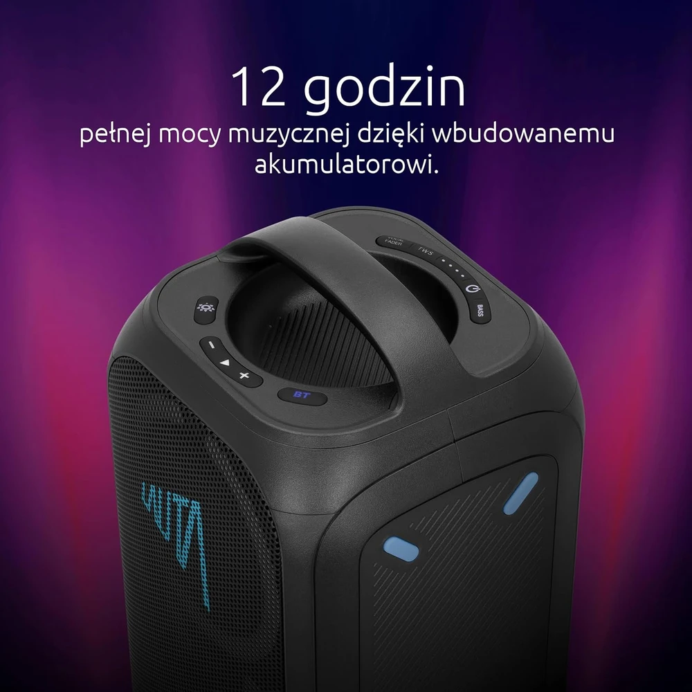 TechniSat nešiojamas Bluetooth garsiakalbis 80 W RMS, TWS, Bass Boost, LED, IPX4, WUMMSBOX
