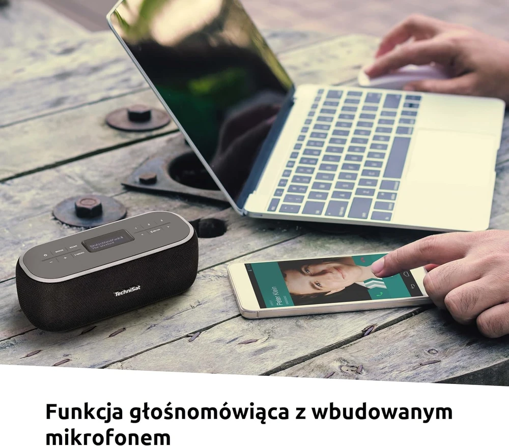 TechniSat nešiojamas Bluetooth garsiakalbis su DAB+/FM radiju, 6 W, VIOLA BT 1