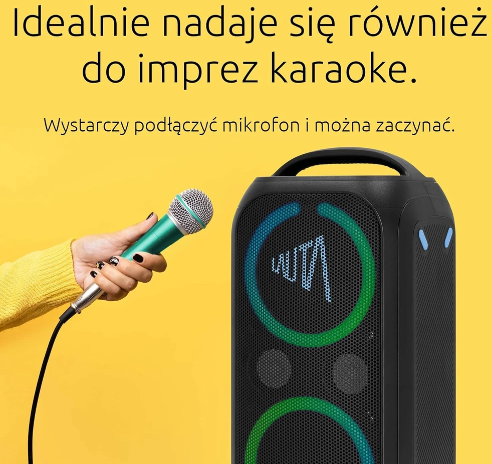 TechniSat nešiojamas Bluetooth garsiakalbis 80 W RMS, TWS, Bass Boost, LED, IPX4, WUMMSBOX