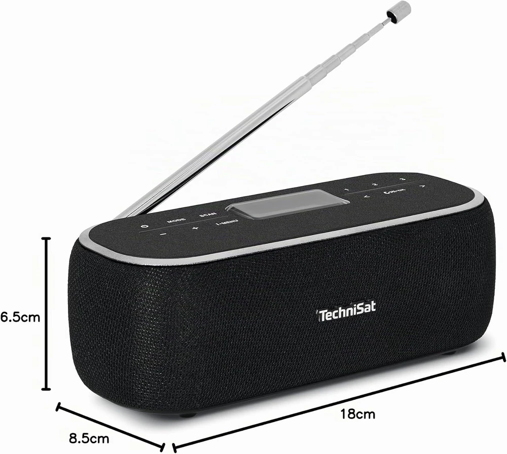 TechniSat nešiojamasis Bluetooth garsiakalbis su DAB+ radiju, 6 W, 0000/3968