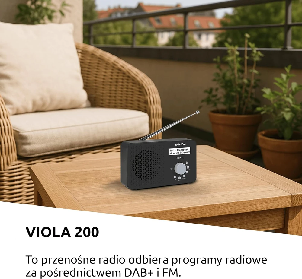 TechniSat nešiojamasis DAB+/FM radijas VIOLA 200, 1 W, 0001/2936