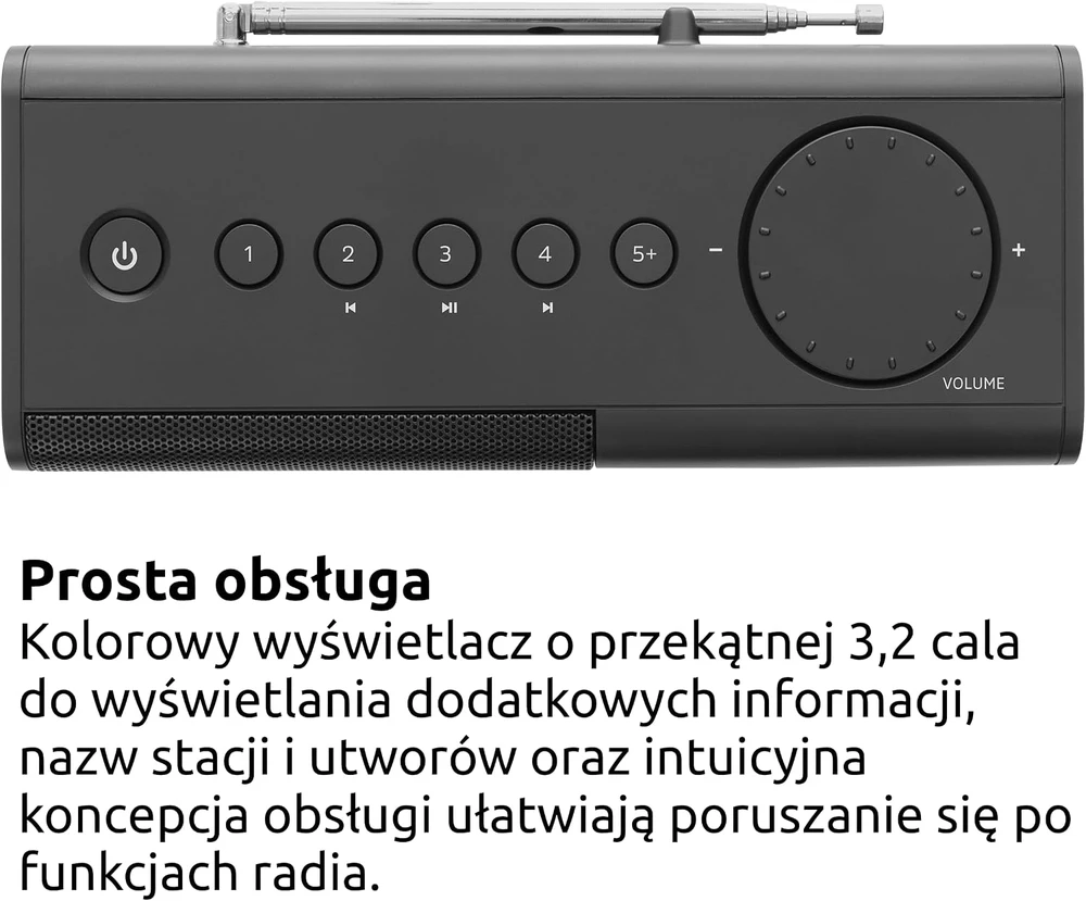 TechniSat nešiojamasis skaitmeninis DAB+ ir FM radijas su Bluetooth ir 3,2 col. ekranu, 0000/3998