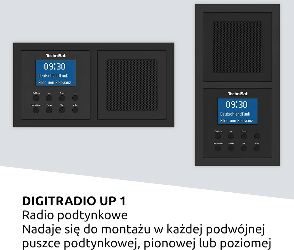 TechniSat potinkinis skaitmeninis radijas DIGITRADIO UP 1, DAB+/FM, 2 W, 0000/3900