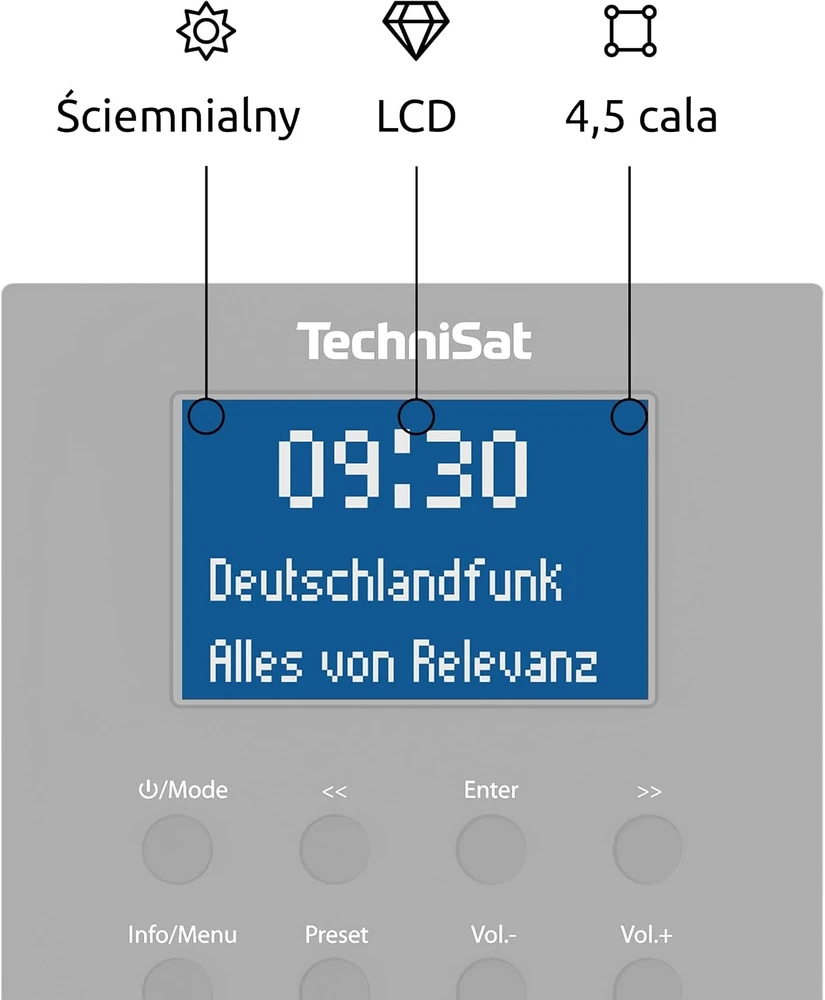 TechniSat potinkinis skaitmeninis radijas DIGITRADIO UP 1, DAB+/FM, 2 W, 0000/3900
