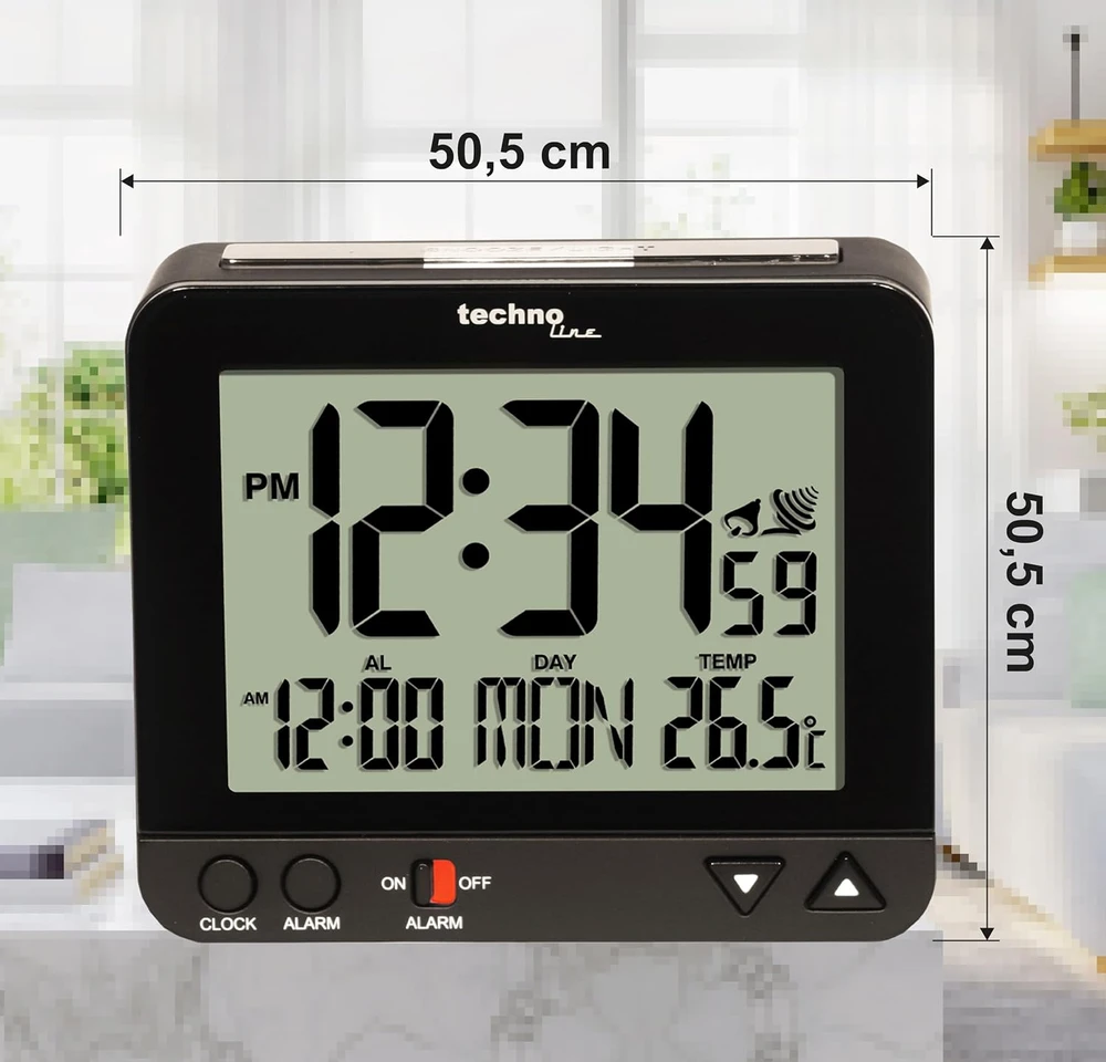 Technoline Techno line radijo bangomis valdomas žadintuvas, 3,2 cm, WT 195