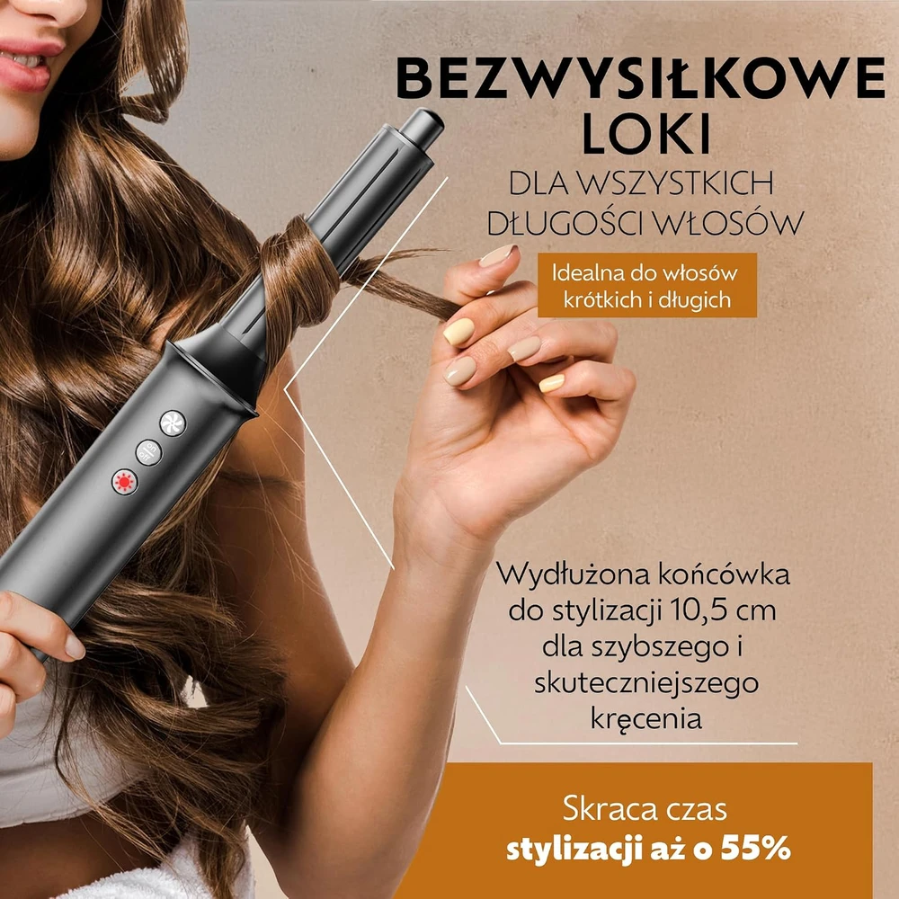 Ted Hilley 5 in 1 plaukų formavimo įrenginys su džiovintuvu, 1200 W, 110 000 aps./min., ZCY892-A