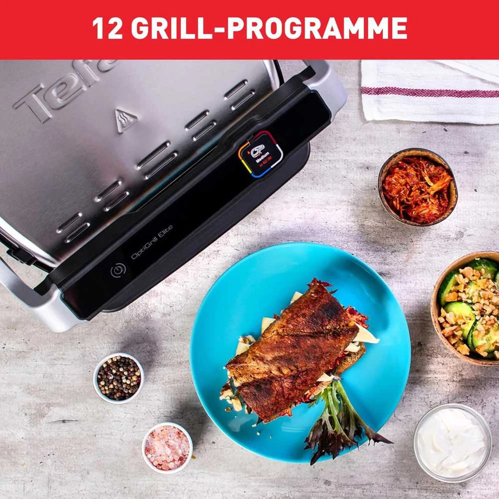 Tefal elektrinis grilis Optigrill Elite, 2000 W, 12 automatinių programų, GC750D