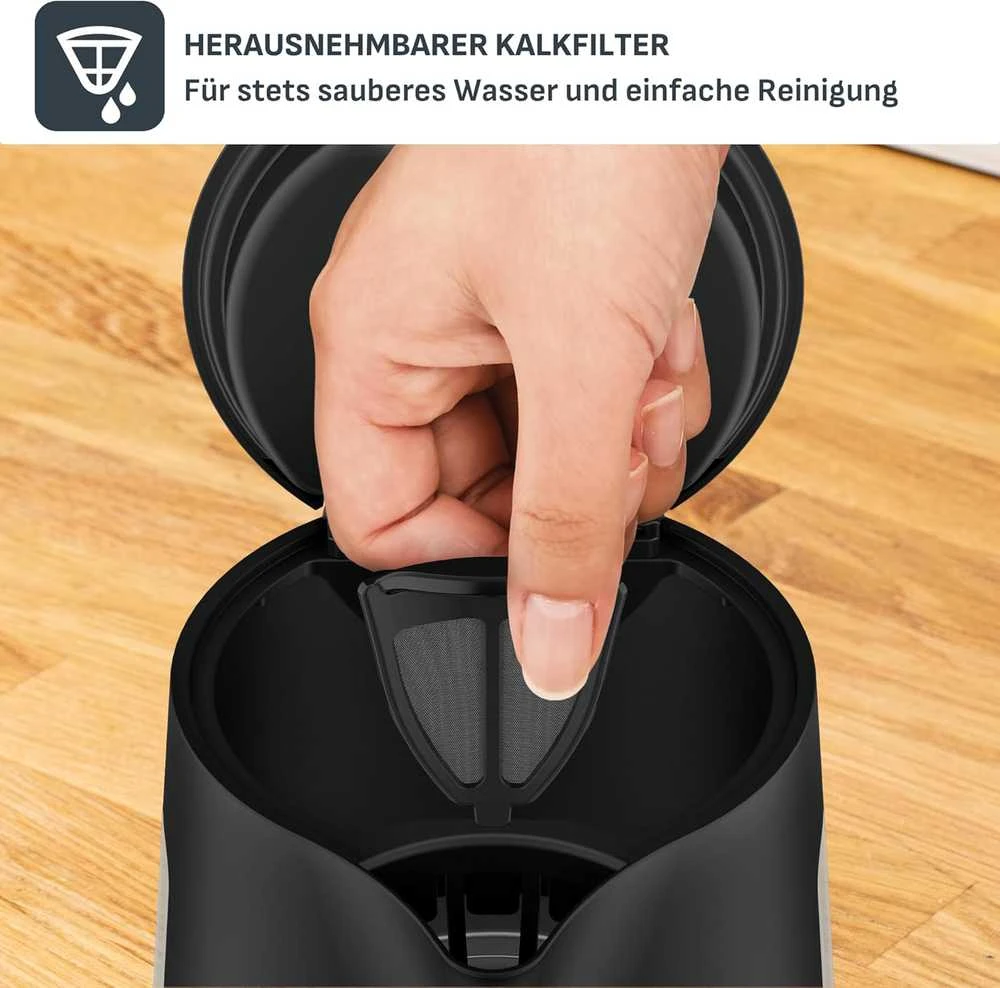 Tefal elektrinis virdulys 1 l, 2400 W, automatinis išsijungimas, juodas, KI5338