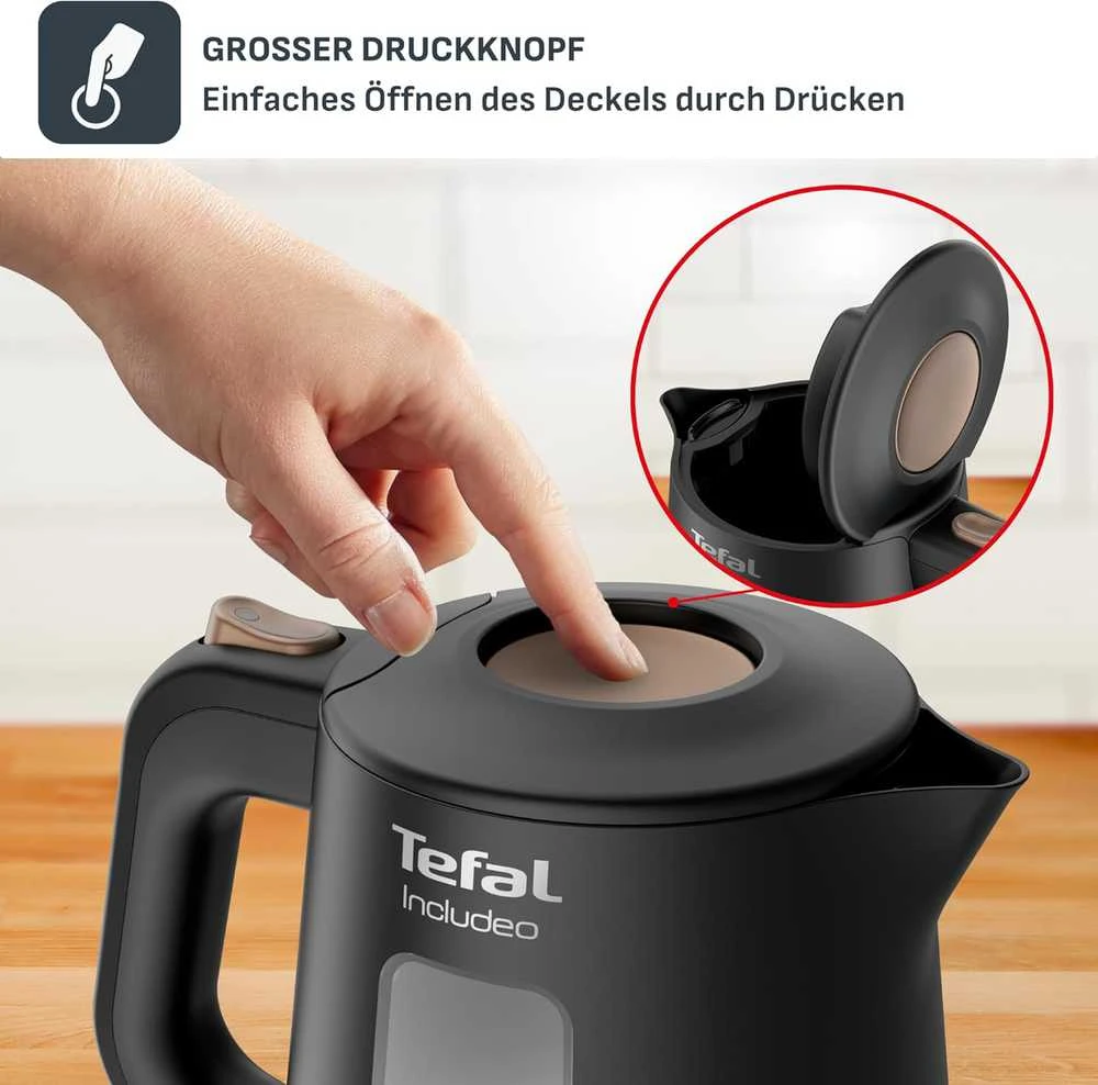 Tefal elektrinis virdulys 1 l, 2400 W, automatinis išsijungimas, juodas, KI5338