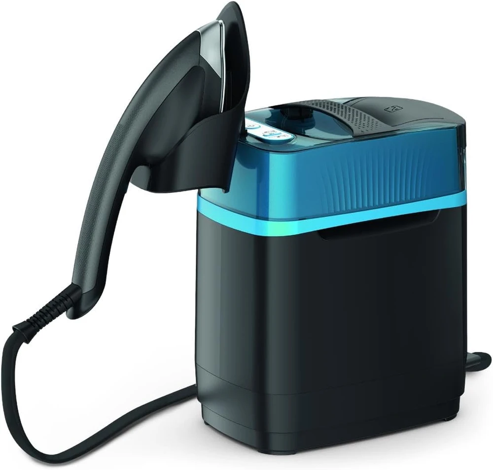 TEFAL Ironing System UT2020E0 Cube 2170 W, Vanduo tank capacity 1100 ml, Continuous steam 90 g/min, Juodas/Mėlyna