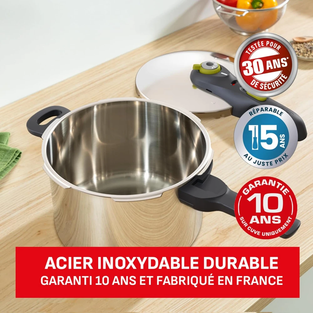 Greitpuodis Tefal Secure 5 Neo, 6L, nerūdijančio plieno