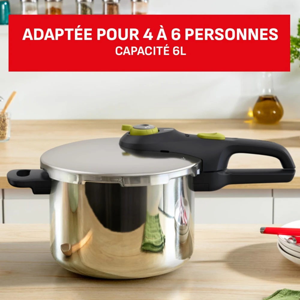 Greitpuodis Tefal Secure 5 Neo, 6L, nerūdijančio plieno