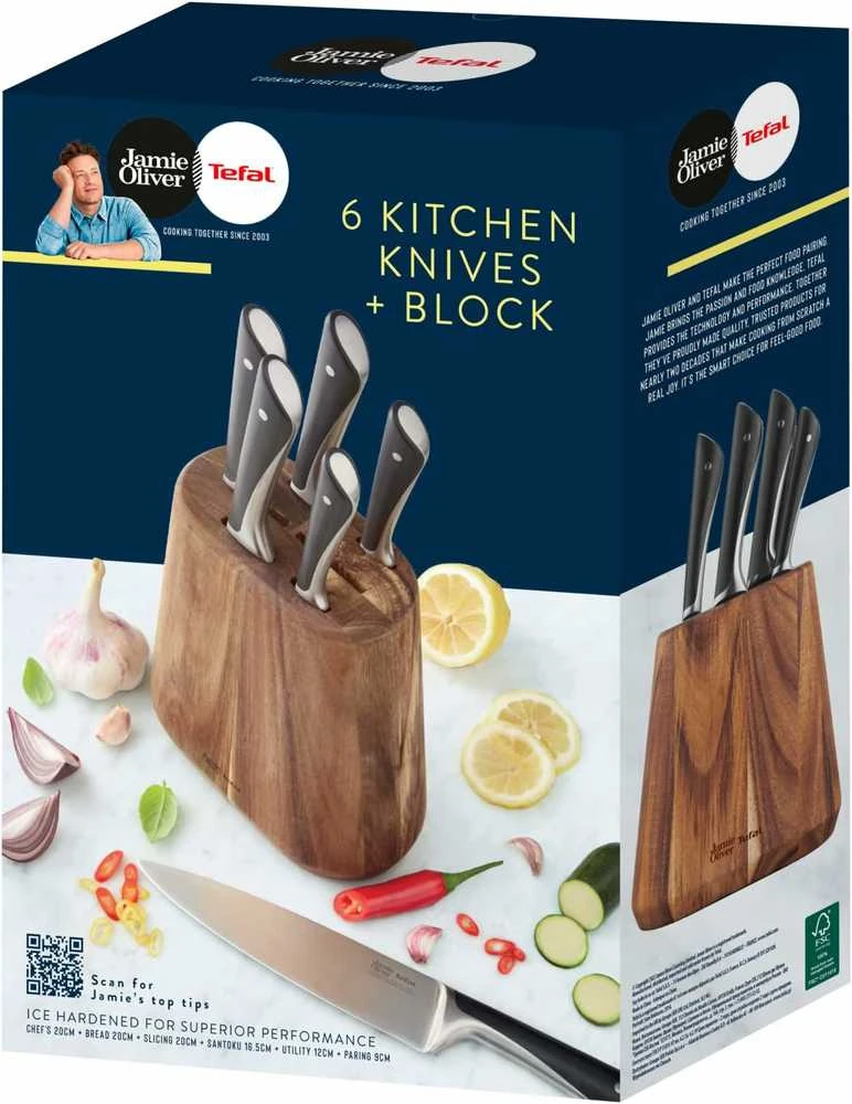 Tefal Jamie Oliver Peilių rinkinys su stovu