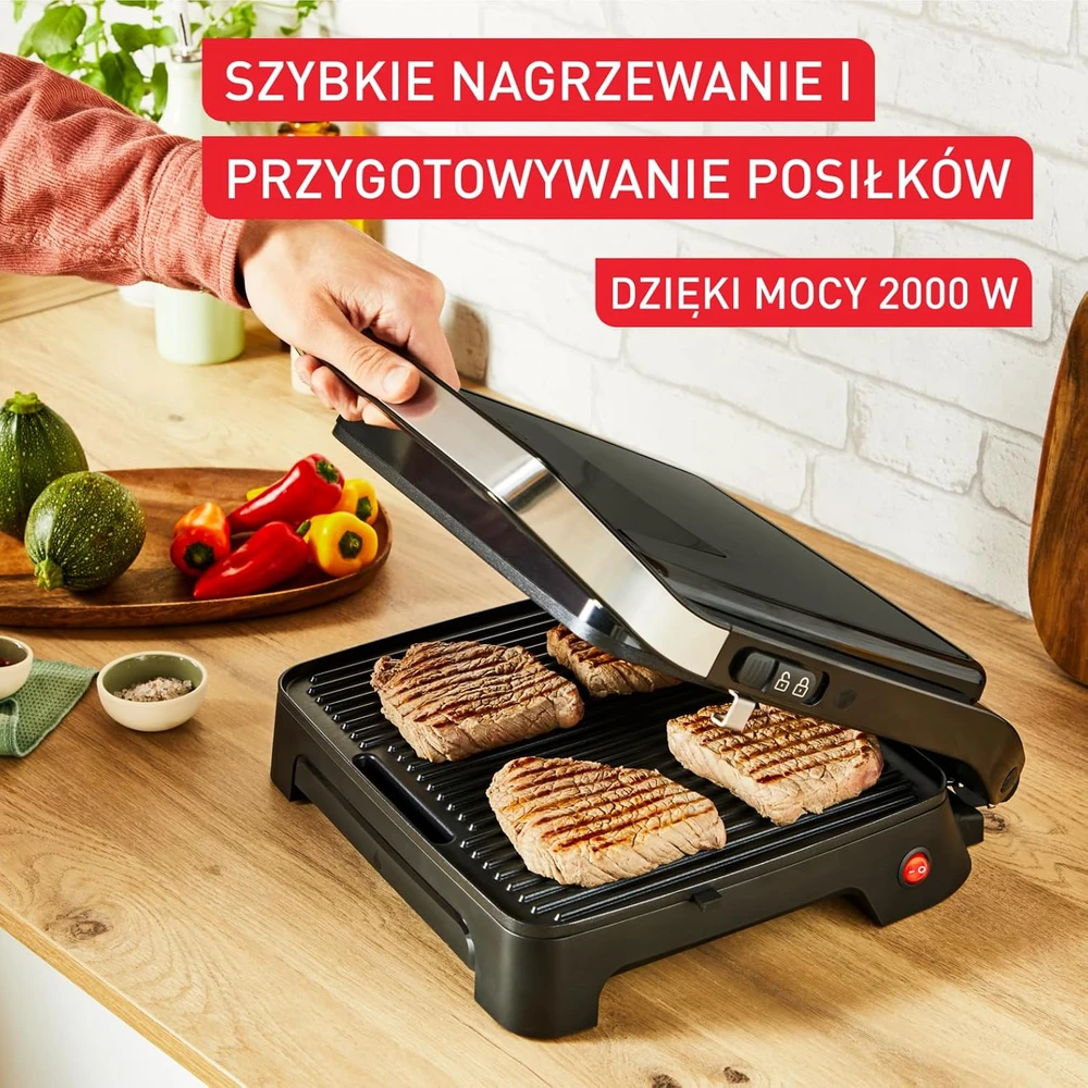 TEFAL Contact and Panini Grilis | GC271810 Inicio Classic 2in1 | Grilis | 2000 W | Juodas