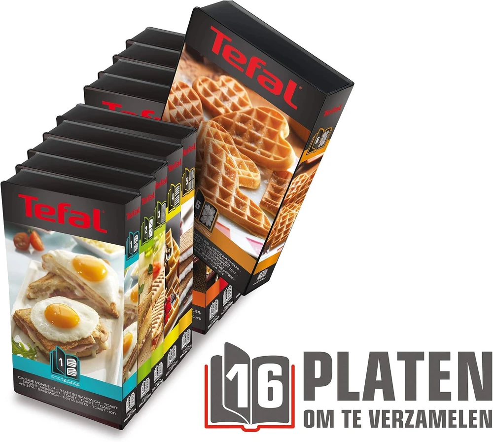 Sumuštinių ir vaflių keptuvė Tefal Snack Collection SW852D12, su 2 papildomomis plokštėmis