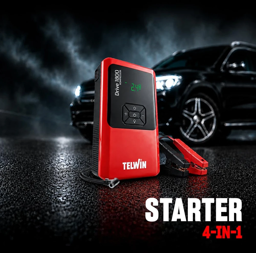 Telwin avarinis paleidimo įrenginys su kompresoriumi 12 V 1800 A 829575
