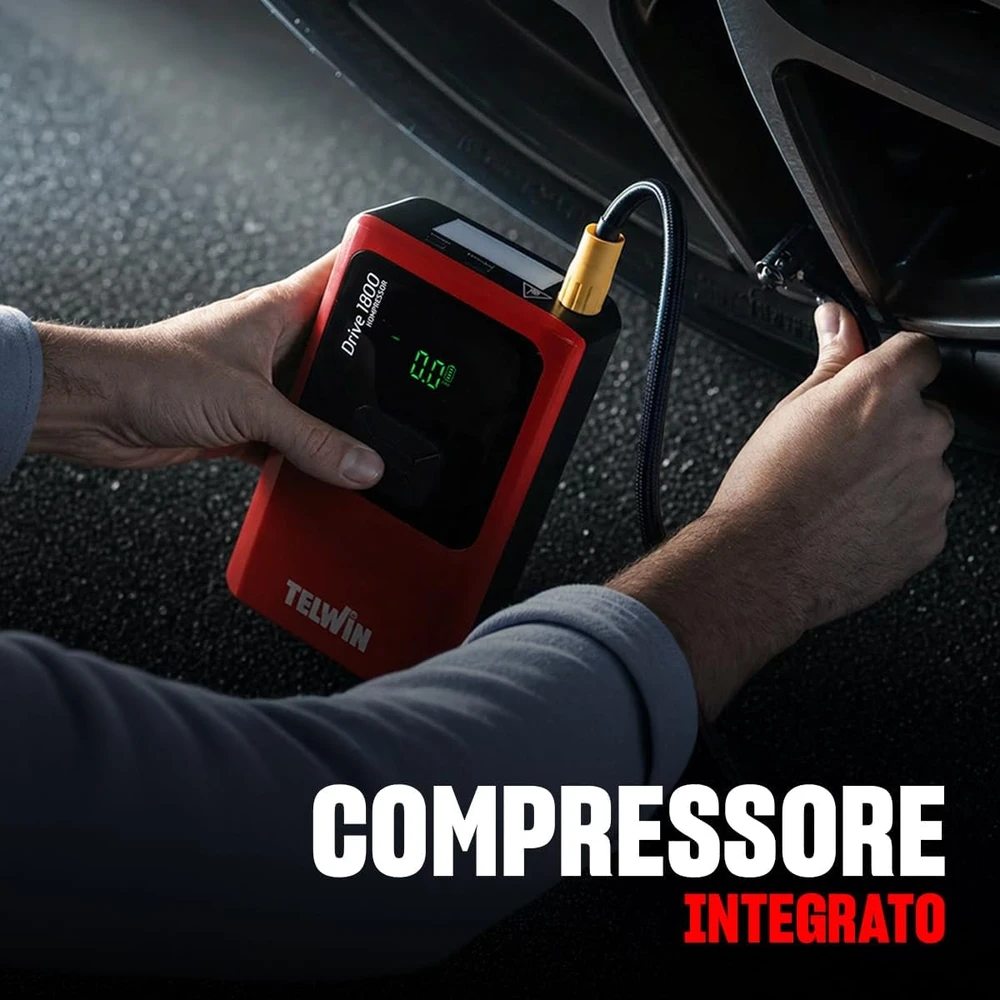 Telwin avarinis paleidimo įrenginys su kompresoriumi 12 V 1800 A 829575