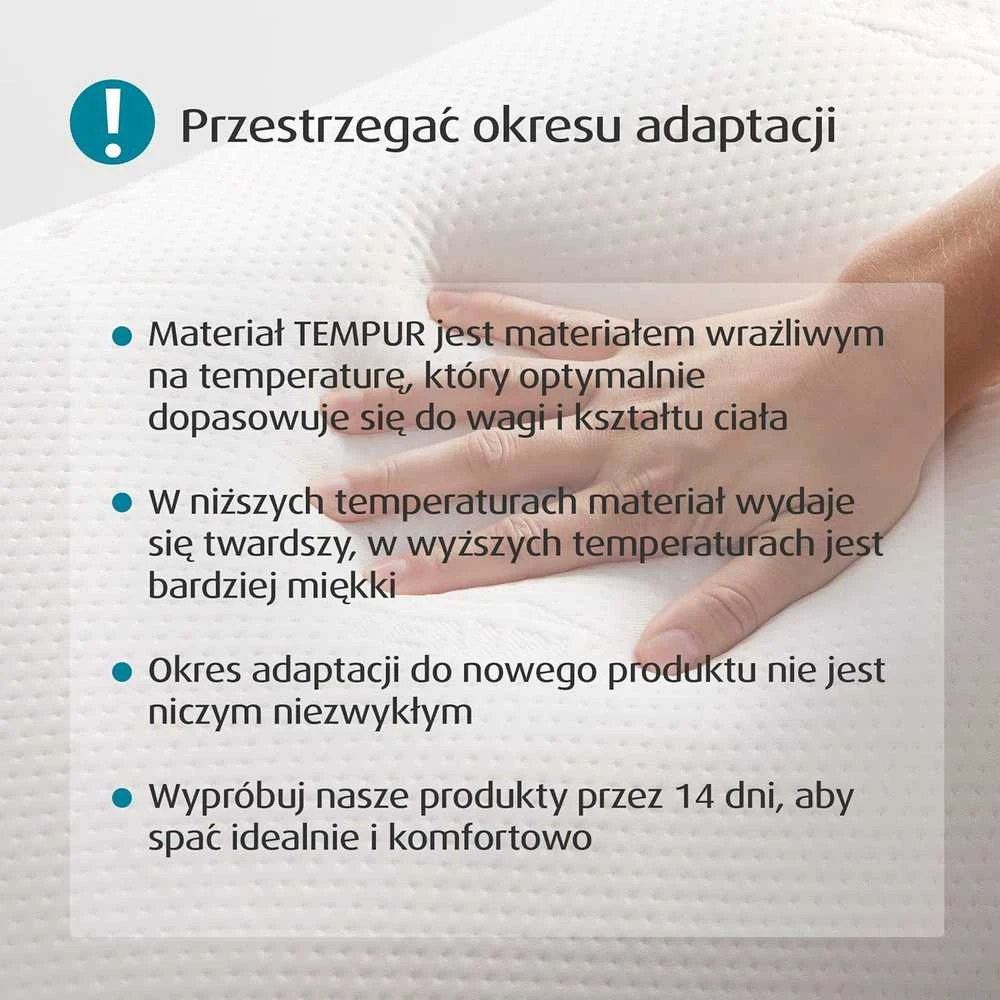 Tempur ergonominė pagalvė Symphony, atminties putų, balta, L dydis (63 × 43 × 14 cm)