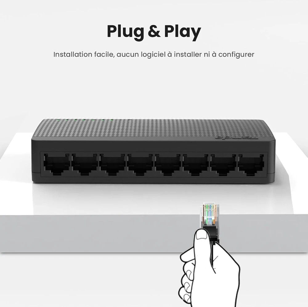 Šakotuvas Tenda 8 prievadų Gigabit Ethernet nevaldomas tinklo komutatorius SG108 V4.0