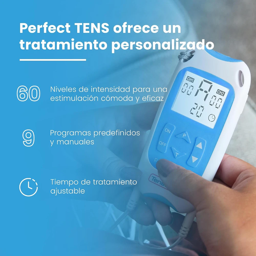 TensCare TENS elektrostimuliatorius skausmui malšinti, 2 kanalų Perfect Tens