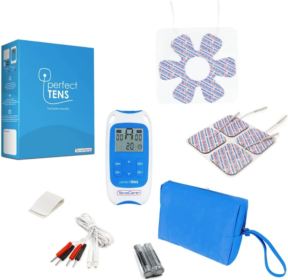 TensCare TENS elektrostimuliatorius skausmui malšinti, 2 kanalų, 16 elektrodų, K-PERFECTSF150-DE