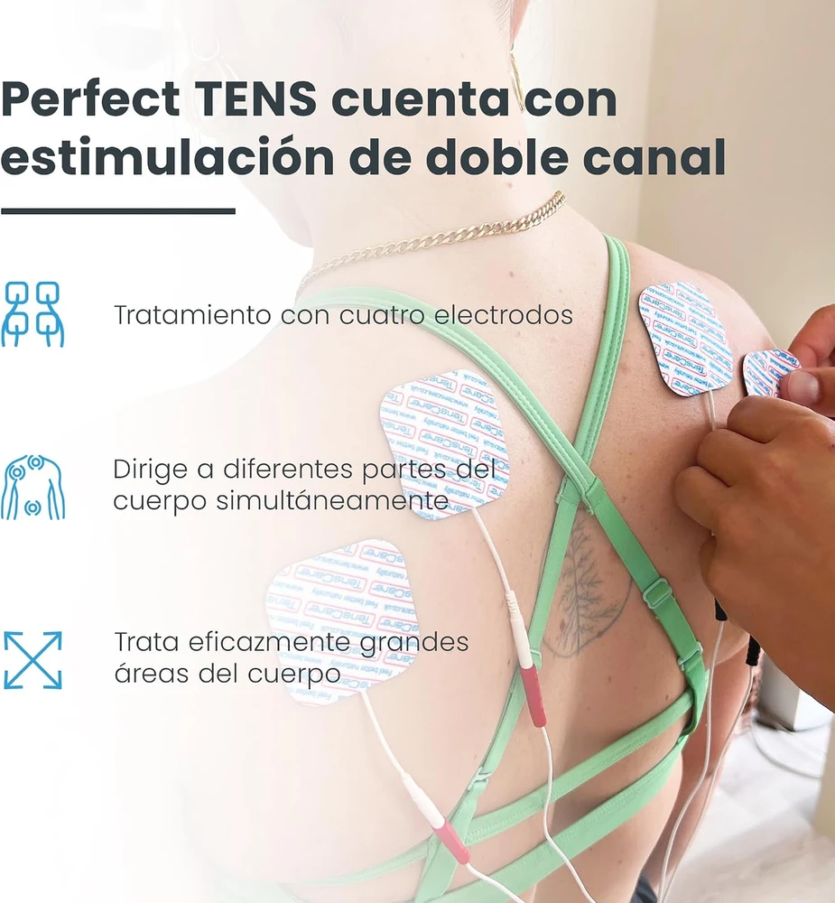 TensCare TENS elektrostimuliatorius skausmui malšinti, 2 kanalų Perfect Tens