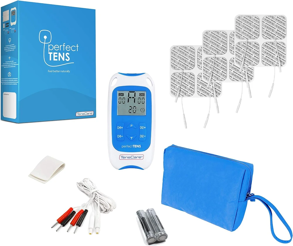 TensCare TENS skausmo malšinimo aparatas, 2 kanalų, 16 elektrodų, K-PERFECT5050V-DE