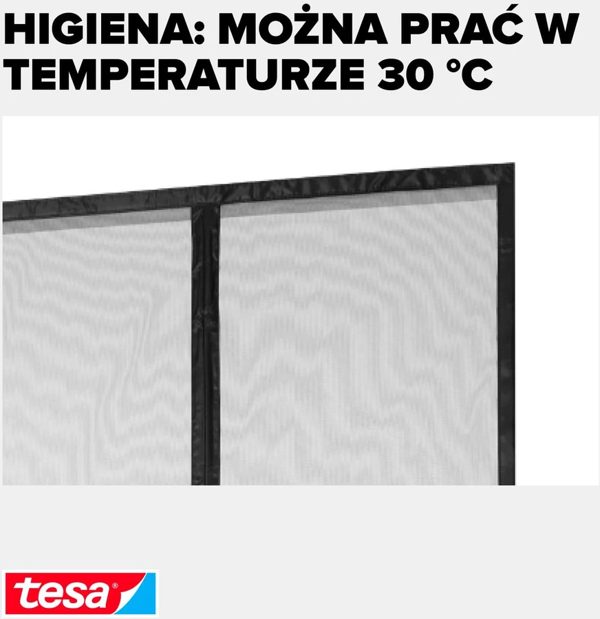 Tesa magnetinė durų užuolaida nuo vabzdžių su magnetais, 2,4 m x 1,2 m, antracito spalvos