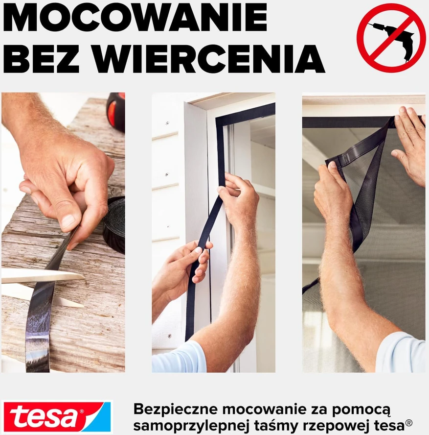 tesa magnetinė užuolaida nuo vabzdžių durims, lengvas montavimas, 200 × 80 cm, pilka