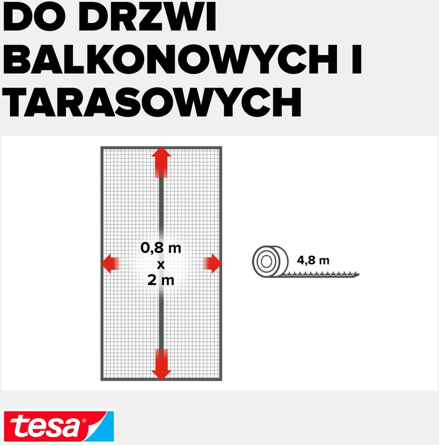 tesa magnetinė užuolaida nuo vabzdžių durims, lengvas montavimas, 200 × 80 cm, pilka