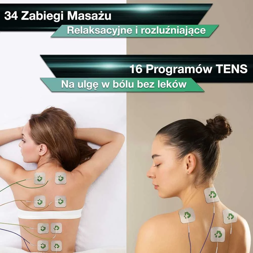Tesmed MAX 830 keturkanalis TENS elektrostimuliatorius su 20 elektrodų komplektu