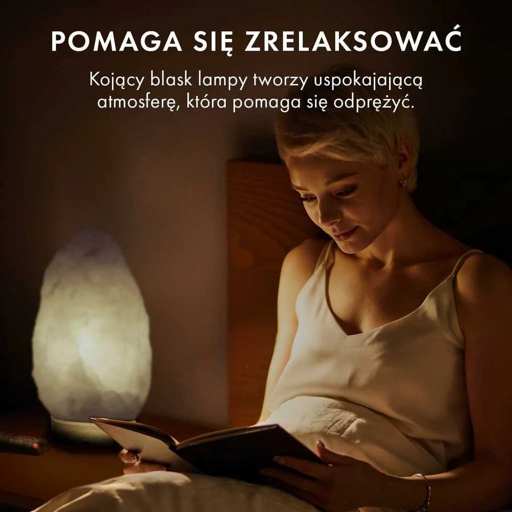 The Body Source Himalajų druskos lempa su reguliuojamu apšvietimu, 2–3kg, balta