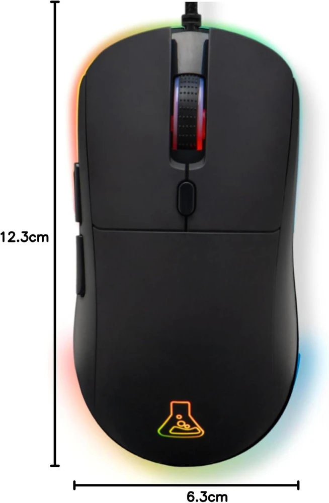 THE G-LAB Kult Cobalt su laidu žaidimų pelė su RGB, 12800 DPI, 6 mygtukai, KULT-COBALT-B