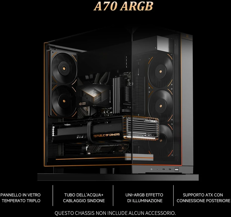 Thermalright A70 ARGB Kompiuterio Korpusas | Juodas