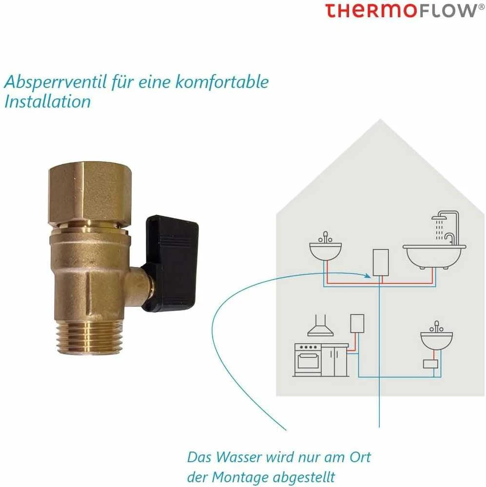 Thermoflow momentinis vandens šildytuvas 24 kW, 400 V, LED ekranas, ELEX24N