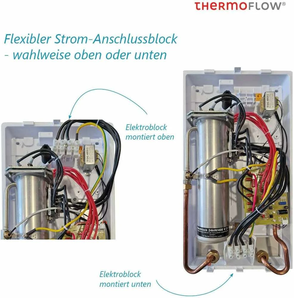 Thermoflow momentinis vandens šildytuvas 24 kW, 400 V, LED ekranas, ELEX24N